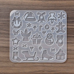 ペンダントシリコンモールド  クリスマステーマ  ホワイト  110x120x4.5mm&nbsp;SIMO-M002-03A