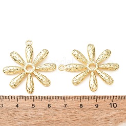 合金ペンダント  質感のある花のチャーム  切り取る  ゴールドカラー  40x35x3mm  穴：2.2mm&nbsp;AL-C003-01B-01