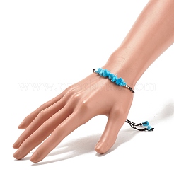 Gemstone Chips Braided Bead Bracelet for Women&nbsp;BJEW-JB08019