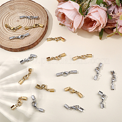 20Pcs 2 Colors 304 Stainless Steel Lobster Claw Clasps with Cord Ends&nbsp;STAS-CL0001-01