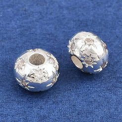 真鍮マイクロペーブクリアキュービックジルコニアビーズ  太陽のあるロンデル  銀  6.8x5mm  穴：2mm&nbsp;KK-Z162-14S