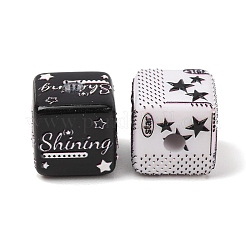 Y2K Style Printed Opaque Acrylic Beads&nbsp;AC-CBAC57E-03