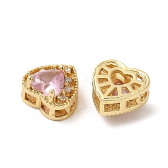 Rack Plating Brass Micro Pave Cubic Zirconia Beads&nbsp;KK-K377-13G