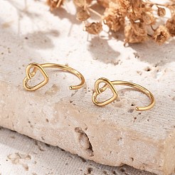 304 Stainless Steel Heart Hoop Nose Rings&nbsp;AJEW-A062-06G