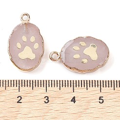 Natural Rose Quartz Oval Pendants&nbsp;G-C102-07G-02