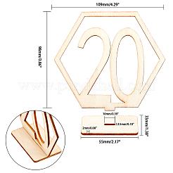 Wood Table Numbers Cards&nbsp;AJEW-PH0016-59