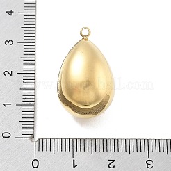 316サージカルステンレスペンダント  18KGP本金メッキ  ティアドロップ  25x15.5mm  穴：1.8mm&nbsp;STAS-A108-01F-G