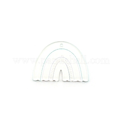 不透明なプリントアクリルパーツ  レインボー  カラフル  29x39x2.5mm  穴：1.8mm&nbsp;MACR-CJC0003-11