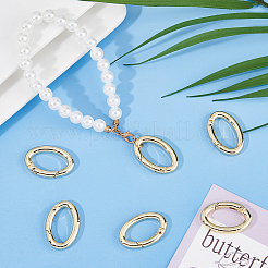 8Pcs Rack Plating Brass Springs Gate Rings&nbsp;KK-DC0004-77