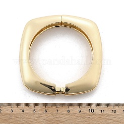 女性用合金ヒンジ付きバングル  幾何学的な正方形  ゴールドカラー  1/2インチ（1.35cm）  内径：2-1/4インチ（5.65cm）&nbsp;LS-BJEW-D312-02G