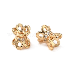 SHEGRACE Brass Clear Cubic Zirconia Beads&nbsp;XGRQ4G675-684G