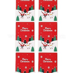 クリスマステーマ紙粘着ステッカー200枚  プレゼントデコレーション用  カラフル  80x50x0.1mm&nbsp;DIY-M070-02T