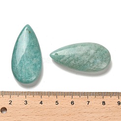 天然石アマゾナイトペンダント  ティアドロップチャーム  39.5~40x20x7.5~8mm  穴：1.5mm&nbsp;X-G-F731-04T