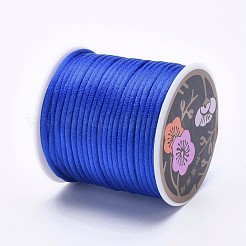 ナイロンサテンのラットテールコード  ブレスレットジュエリー製作用ビーズ糸、中国結びマクラメ工芸  藤紫色  1.5mm  約38.27ヤード（35m）/ロール&nbsp;LW-K001-1.5mm-368