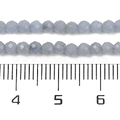 天然アンジェライトビーズ連売り  多面カット  ラウンド  3mm  穴：0.6mm  約133個/連  14.96
