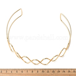 Iron Open Cuff Choker Necklaces for Women&nbsp;NJEW-M085-03G