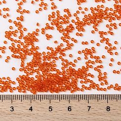 MIYUKIラウンドロカイユビーズ  日本製シードビーズ  （rr139)透明タンジェリン  15/0  1.5mm  穴：0.7mm  約5555PCS /ボトル  10 G /ボトル&nbsp;SEED-JP0010-RR0139