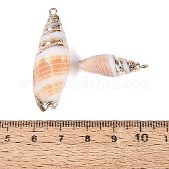 Electroplate Natural Sea Shell Big Pendants&nbsp;SSHEL-Q100-28KCG
