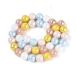 Electroplate Glass Beads Strands&nbsp;EGLA-N019-10mm-02