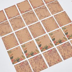 5模様の厚紙製ネックレスイヤリングセットディスプレイカード  長方形  花柄  6.4x5.1x0.02cm  5模様  30個/模様  150個/セット&nbsp;CDIS-FG0001-36
