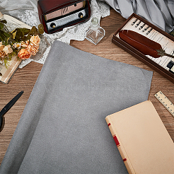 DIYの模造革生地  ペーパーバック付き  クラフトボール紙の郵送用チューブと手作りの石鹸ラップバンド  グレー  430x1000mm  1枚&nbsp;DIY-OC0012-30C