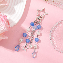 4Pcs Acrylic & ABS Plastic Pearl Jellyfish Pendant Decorations&nbsp;KEYC-SP0001-32B