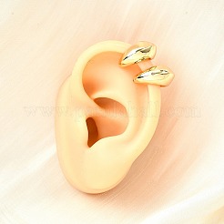 真鍮カフイヤリング  C字型  18KGP本金メッキ  16.5x16x8mm&nbsp;EJEW-F370-33G