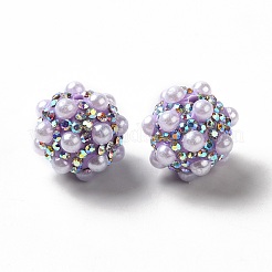 Polymer Clay Rhinestone Beads&nbsp;RGLA-D050-01F