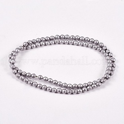 Electroplate Non-magnetic Synthetic Hematite Beads Strands&nbsp;X-G-J169C-4mm-07