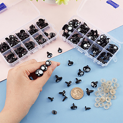 ドールアイ取り付けキット  安全の目を含む  木の補助具  プラスチックリベットネジ  ミックスカラー  8~16mm  10~11.5x4mm  穴：2.5mmと4mm&nbsp;DIY-PH0013-26