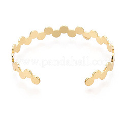 Brass Cuff Bracelets for Women&nbsp;BJEW-N035-03G