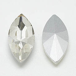 Pointed Back Glass Rhinestone Cabochons&nbsp;RGLA-T083-9x18mm-01