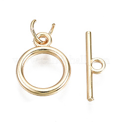 Brass Toggle Clasps&nbsp;X-KK-T056-50G-NF