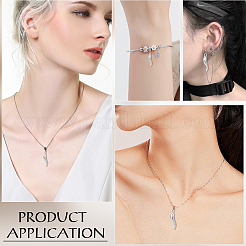 1Pc 304 Stainless Steel Horn of Plenty/Italian Horn Cornicello Pendant Cable Chain Necklaces for Women Men&nbsp;NJEW-LP0001-02