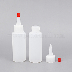 DIY接着剤ボトルキット  プラスチック接着剤ボトルとキャップ付き  シリコン漏斗ホッパー  豚毛ビーカーブラシ  黒板のステッカーラベル  アートマーカーペン  ホワイト  101x38mm  容量：80ミリリットル  16個/セット&nbsp;DIY-BC0011-25