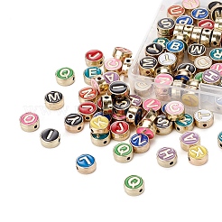 104Pcs 26 Colors Alloy Enamel Beads&nbsp;ENAM-YW0001-75
