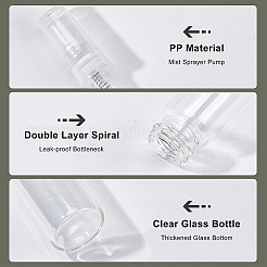 30個 3ml 5ml 10ml ガラススプレーボトル、PPプラスチック蓋付き  2個のプラスチックファンネルホッパーと4個の2mlトランスファー目盛り付きピペット  エッセンシャルオイル用  香水作り  透明&nbsp;MRMJ-BC0002-75