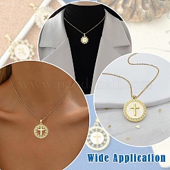 6Pcs 6 Styles Brass Micro Pave Cubic Zirconia Pendants&nbsp;KK-CJ0004-11