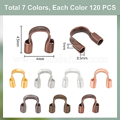 840Pcs 7 Color Brass Wire Guardians&nbsp;KK-PH0010-09