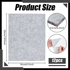 長方形フェルト不織布  DIYクラフト  ライトグレー  200x160x5mm&nbsp;DIY-WH0899-898D