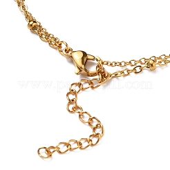 Ion Plating(IP) 304 Stainless Steel Multi-strand Anklets&nbsp;AJEW-AN00332-03