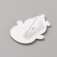 Christmas Acrylic Brooch Pin&nbsp;JEWB-WH0030-12K