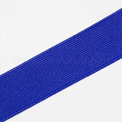 超幅広の厚手の平らなゴムバンド  ウェビング衣類縫製アクセサリー  ブルー  40mm&nbsp;EC-WH0016-B-S026