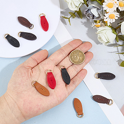 10Pcs 5 Colors Cattlehide Zipper Heads&nbsp;PURS-CL0001-19A