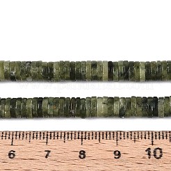 天然中国南部翡翠ビーズ連売り  ディスク  ヒシビーズ  6x1~2mm  穴：0.9mm  約233~248個/連  15.16~15.55''（38.5~39.5センチメートル）&nbsp;G-T142-6mm-10