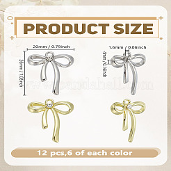 12Pcs 2 Colors Alloy Pendants&nbsp;FIND-LP0006-72