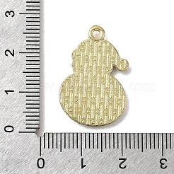 合金エナメルチャーム  ゴールドカラー  クリスマスシリーズ  雪だるま  26x17x1mm  穴：1.6mm&nbsp;FIND-Z094-03P-07