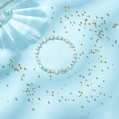 3000Pcs 3 Styles Rondelle Brass Crimp Beads&nbsp;KK-UN0005-76G