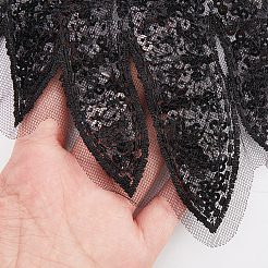 Polyester Glitter Computerized Embroidery Collar Trim&nbsp;DIY-WH20002-206A