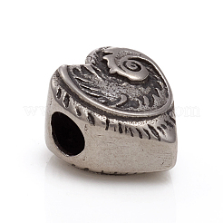 304 Stainless Steel European Beads&nbsp;STAS-G228-15AS